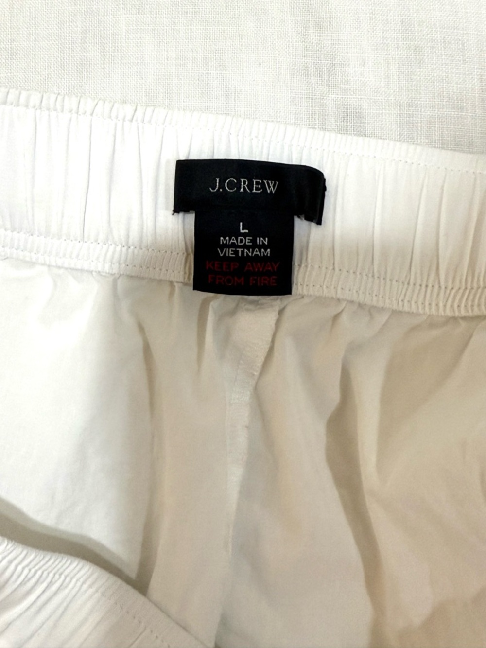 J. Crew White Women’s 💯% Cotton Boxer Shorts With Pockets AY350 NWOT - Picture 2 of 6